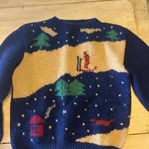 Boys antique sweater size large Robert Scott ltd 100% wool